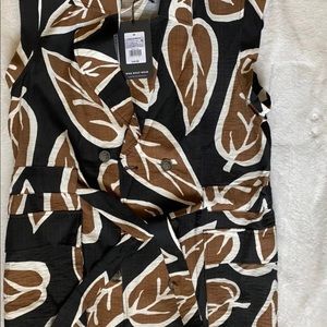 Who What Wear- Tunic Leaf Print Top